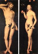 CRANACH, Lucas the Elder Adam and Eve fh USA oil painting artist